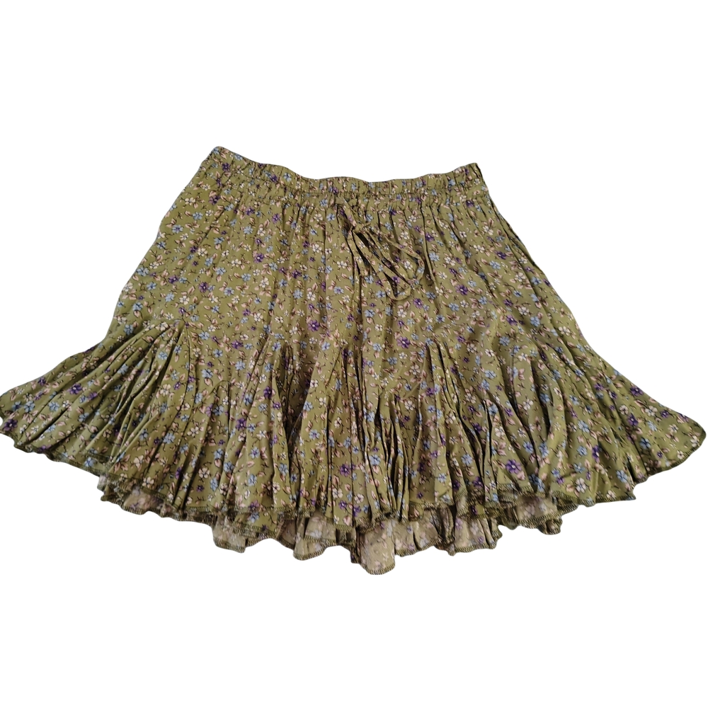 Floral Green Skirt